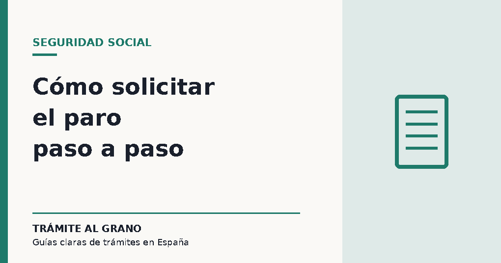 Portada del artículo sobre cómo solicitar el paro paso a paso en el SEPE